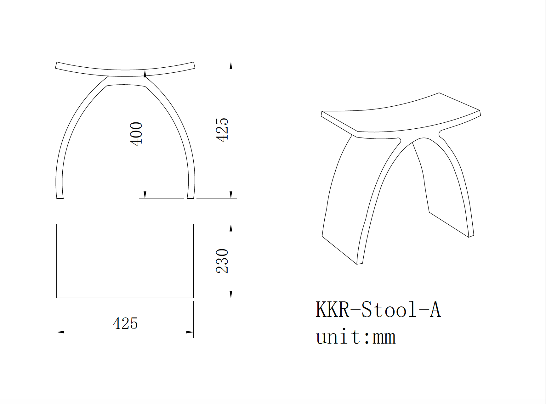 Modern Bathroom Stool