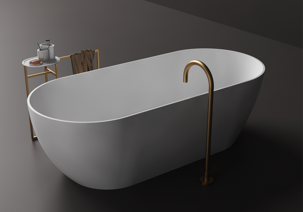 Justina 1700 Slimline Stone Bath. Stonebaths