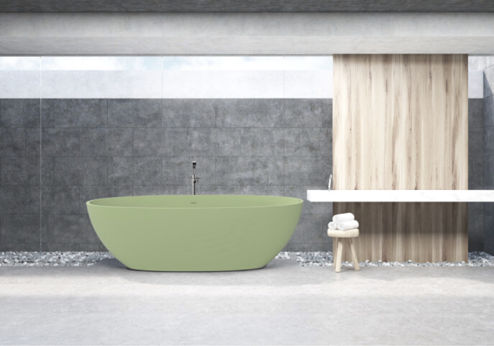 Fresh Green Freestanding Stone Bath - 1700mm - B003-B