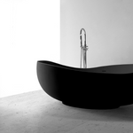 Hugi Resort Matte Black Stone Bath - 1840mm - B098