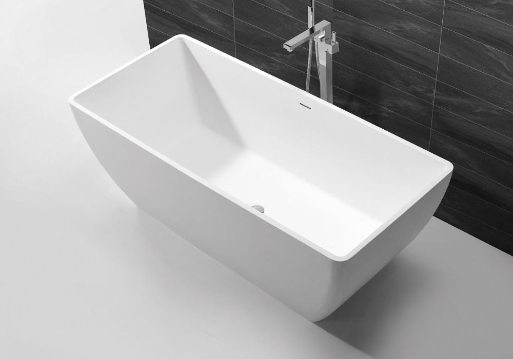 Hugi Compact, Modern Stone Bath - 1490mm - B062-A
