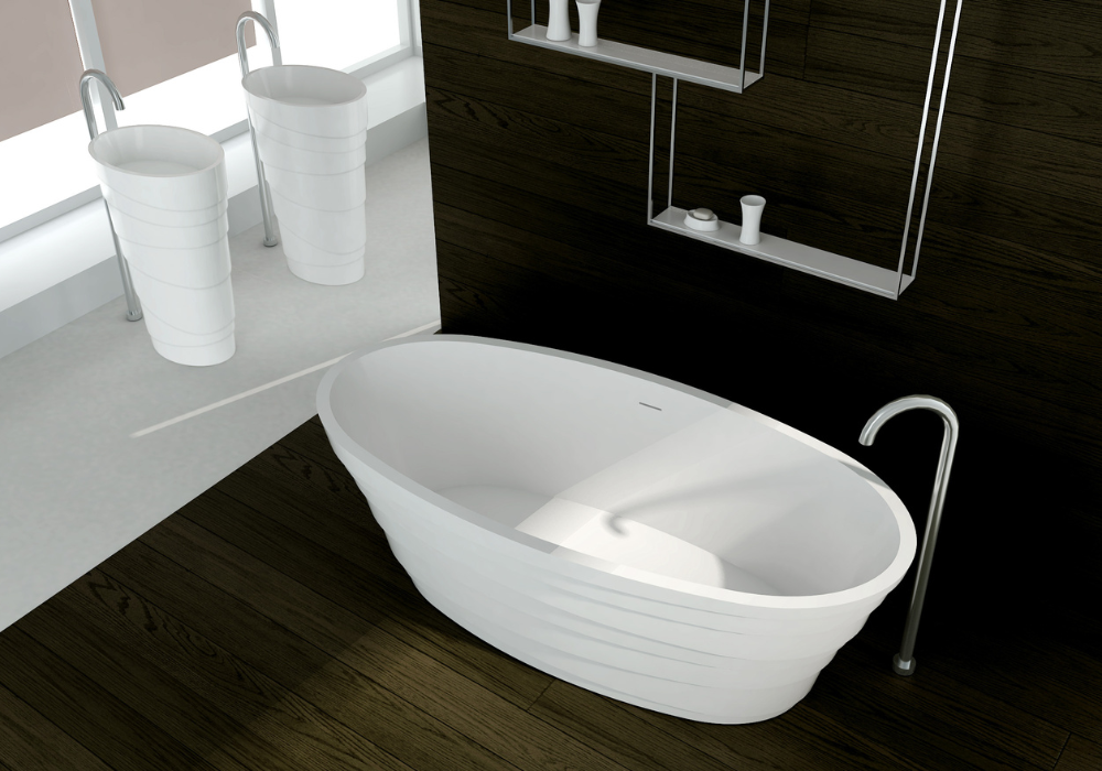 Gia Textured Designer Stone Bath - 1800mm - G6555