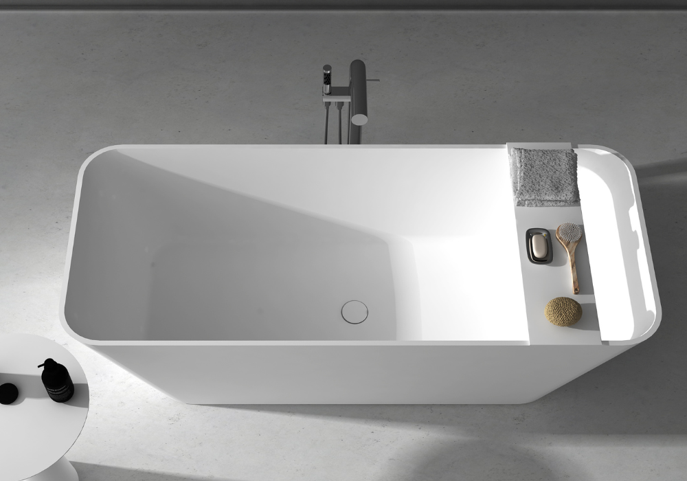 Gia Rectangle Bath With Shelf - 1700mm - G65159