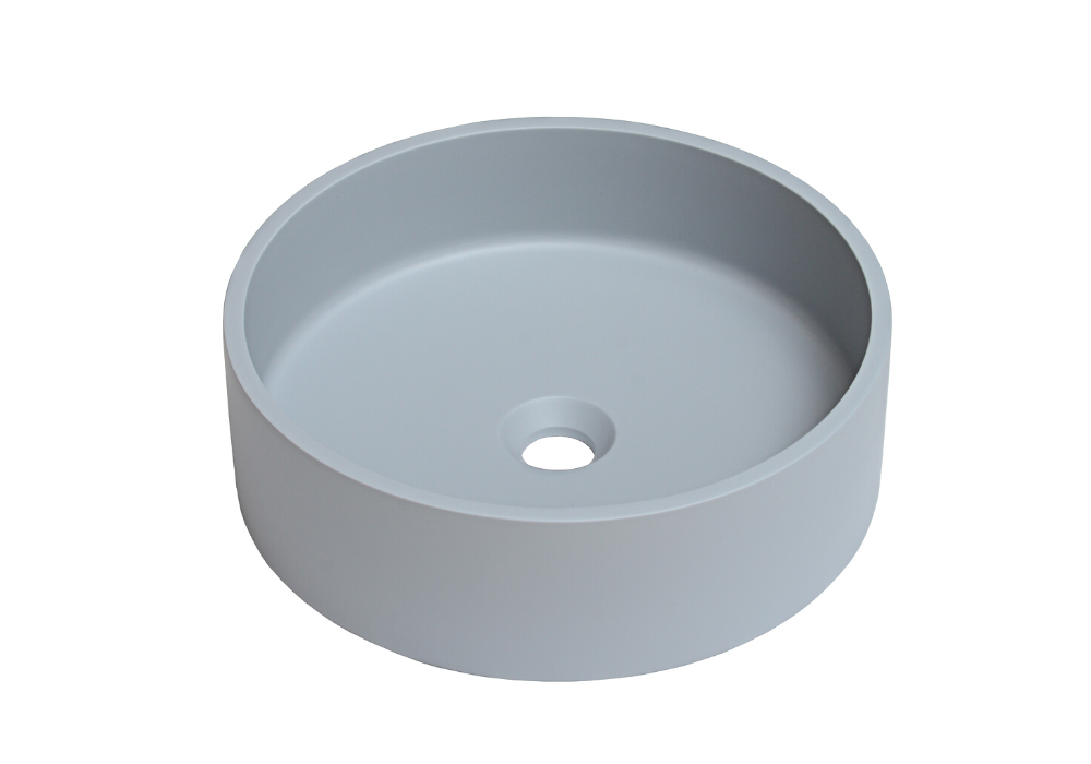 Sol concrete round basin duck egg grey 390mm TC0015C17