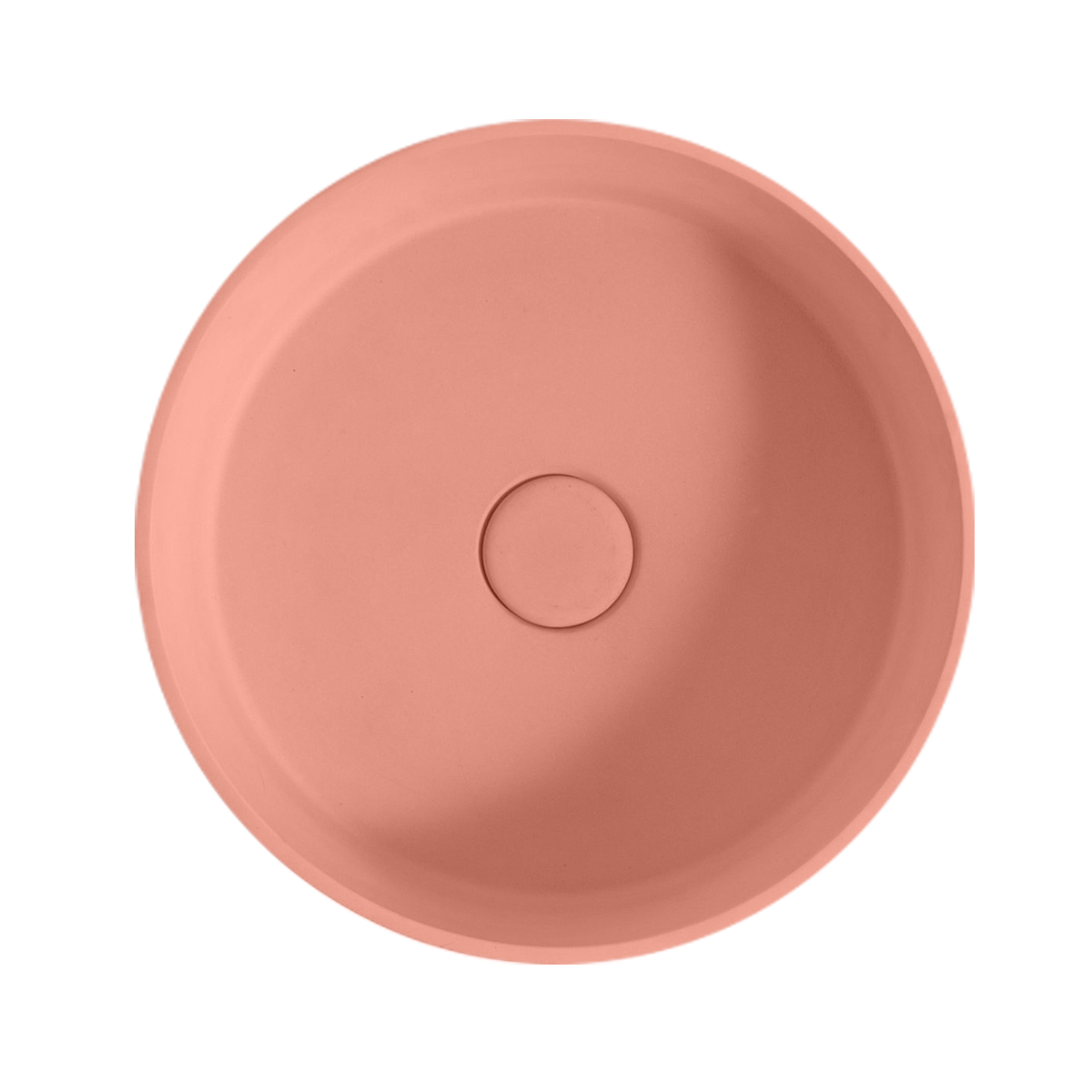 Sol concrete salmon pink round basin 390mm TC0015C21