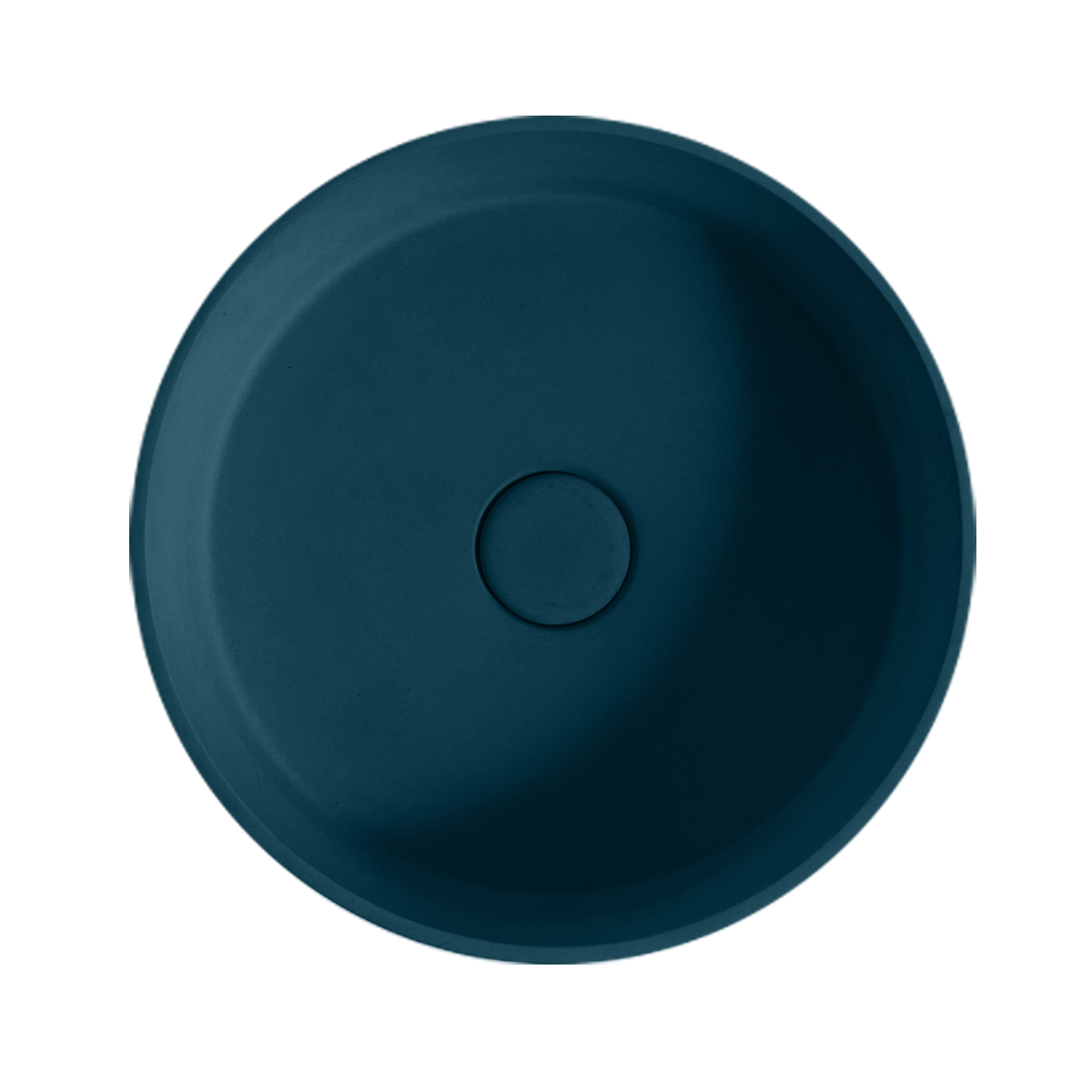 Sol round concrete basin peacock blue 390mm TC0015C11